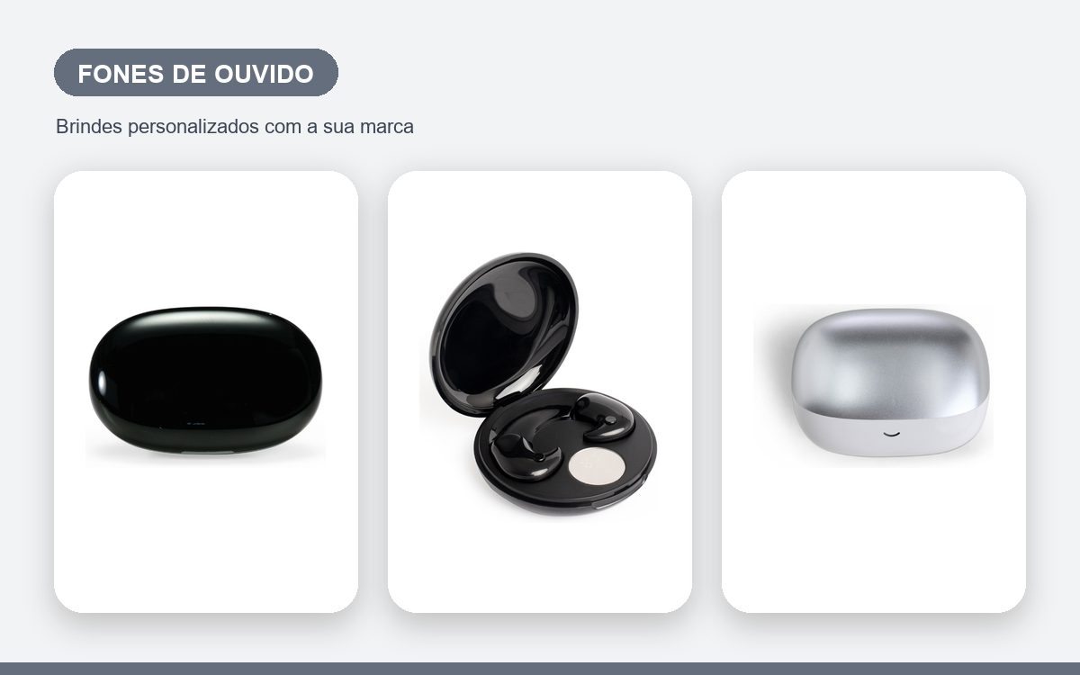 Brindes personalizados com a sua marca — Fones de ouvido personalizados para colaboradores e equipes