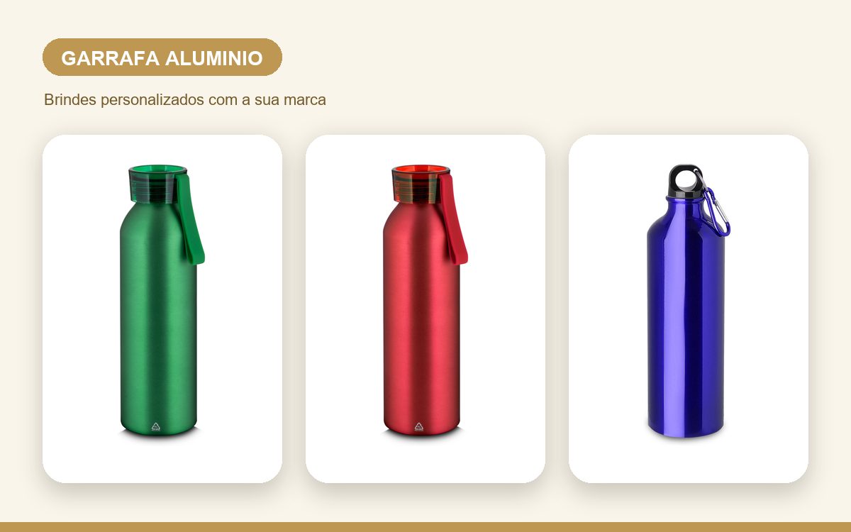Brindes personalizados com a sua marca — Garrafas de Alumínio Personalizadas Criativas e Marcantes