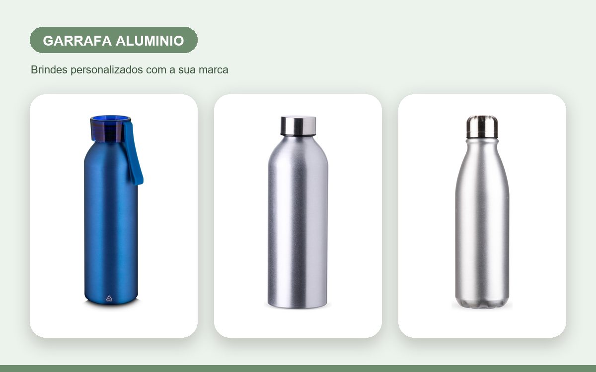 Brindes personalizados com a sua marca — Garrafas de Alumínio Personalizadas de Luxo para Clientes