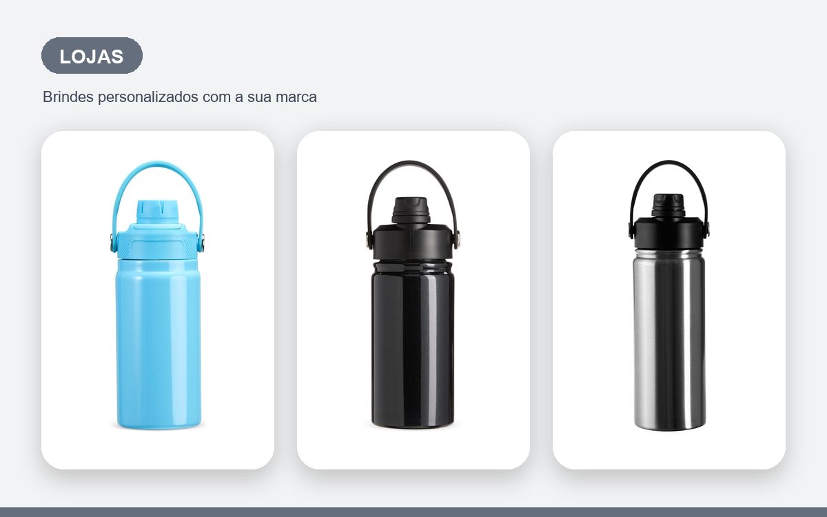 Brindes personalizados com a sua marca — Garrafas térmicas personalizadas para lojas