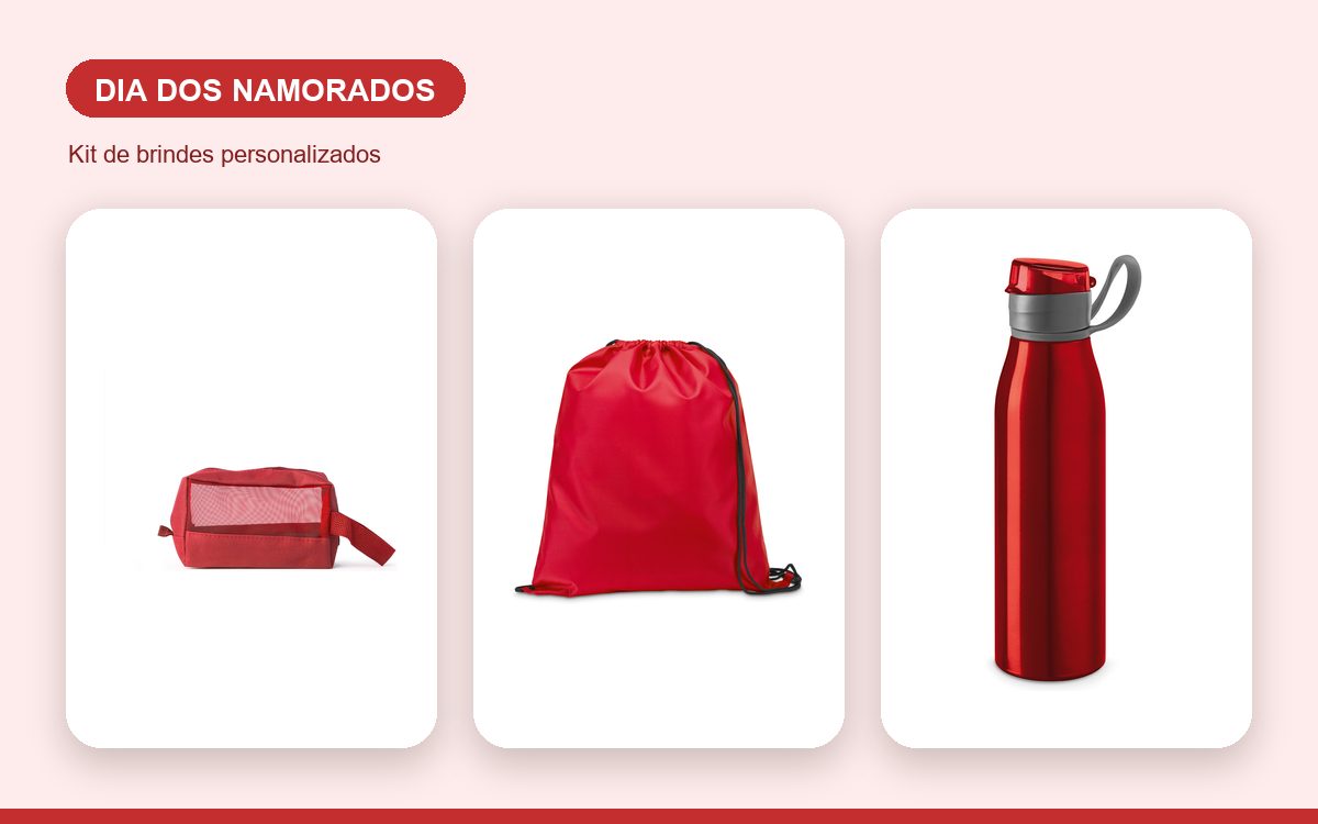 Kit de brindes personalizados — Garrafas Térmicas Personalizadas para o Dia dos Namorados