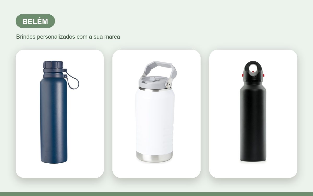 Brindes personalizados com a sua marca — Garrafas Térmicas Personalizadas em Belém para Empresas