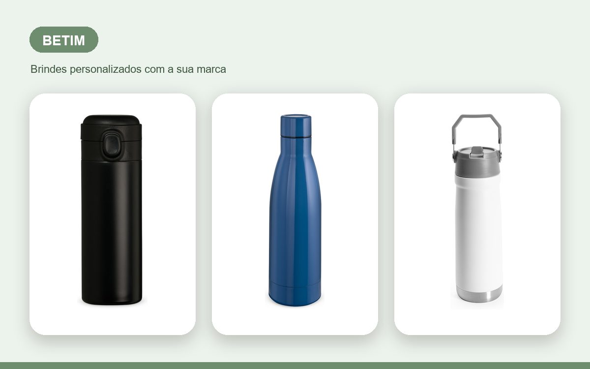 Brindes personalizados com a sua marca — Garrafas Térmicas Personalizadas em Betim para Empresas