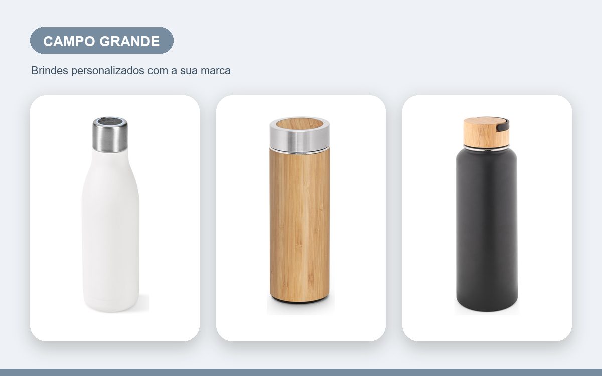 Brindes personalizados com a sua marca — Garrafa Térmica Personalizada em Campo Grande: Guia