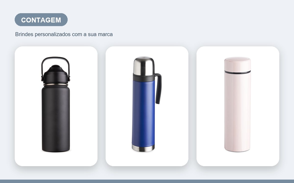 Brindes personalizados com a sua marca — Garrafas Térmicas Personalizadas em Contagem para Empresas