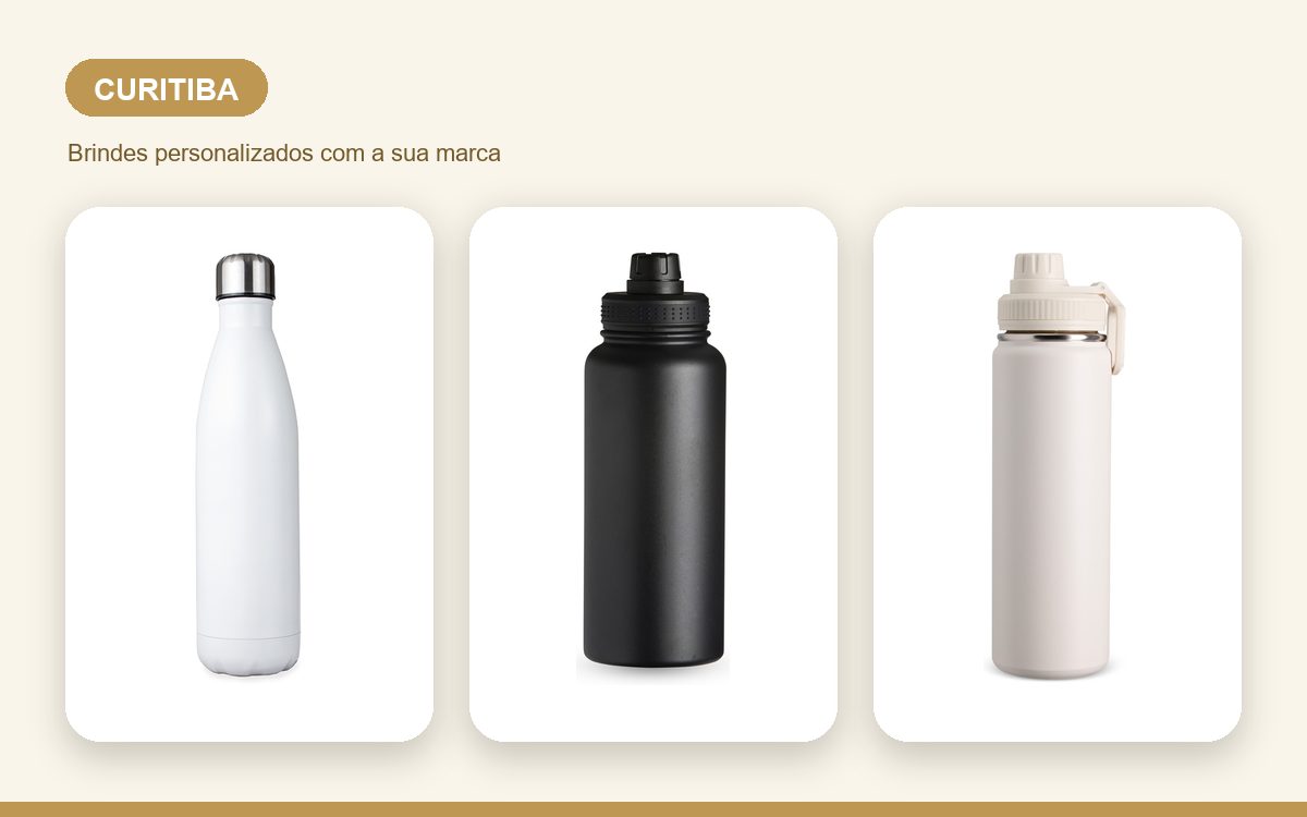Brindes personalizados com a sua marca — Garrafas Térmicas Personalizadas em Curitiba para o Frio