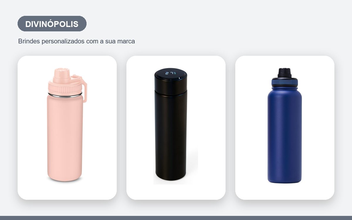 Brindes personalizados com a sua marca — Garrafas Térmicas Personalizadas em Divinópolis para Empresas