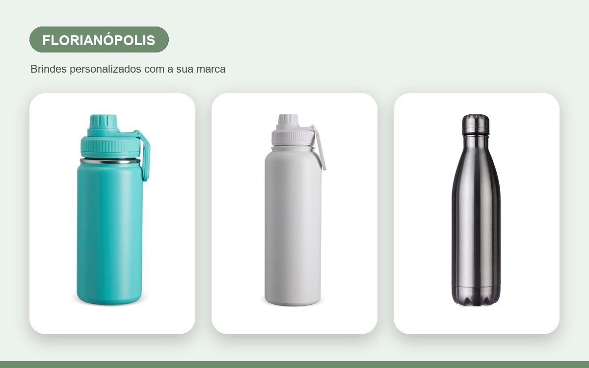 Brindes personalizados com a sua marca — Garrafas Térmicas Personalizadas em Florianópolis para Empresas