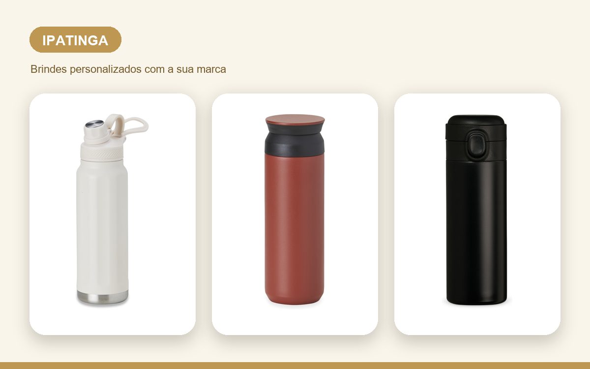 Brindes personalizados com a sua marca — Garrafas Térmicas Personalizadas em Ipatinga para Empresas