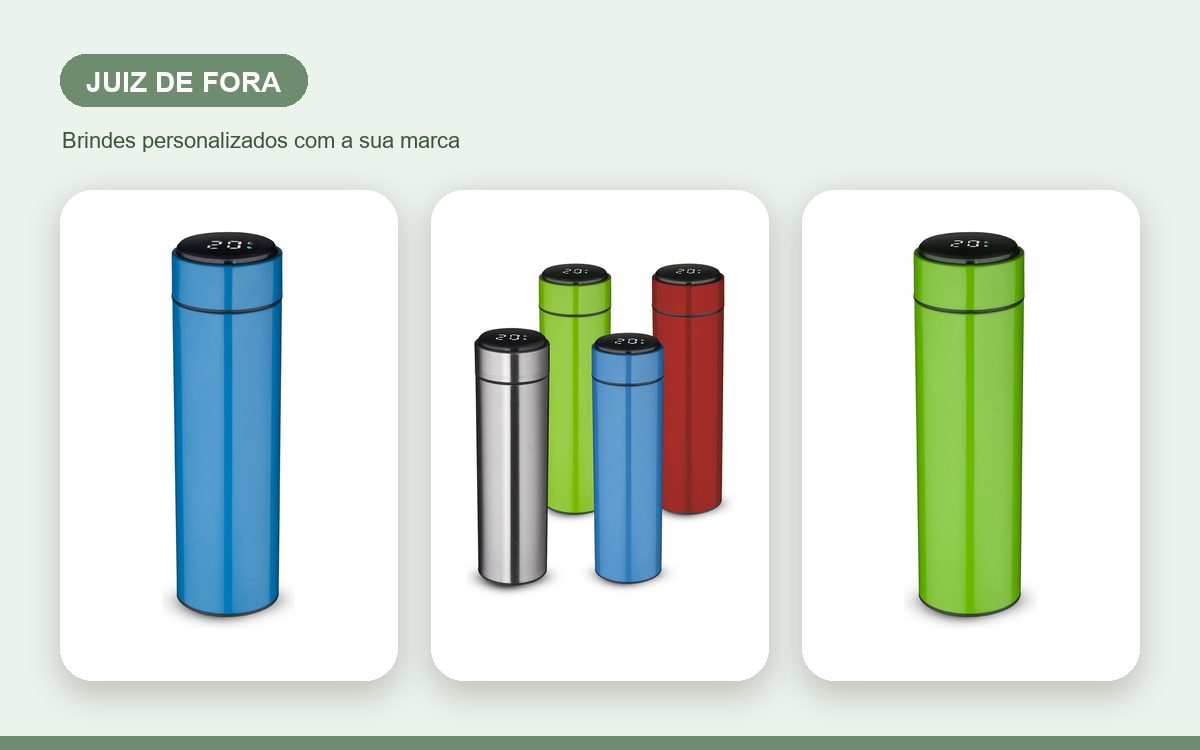 Brindes personalizados com a sua marca — Garrafas Térmicas Personalizadas em Juiz de Fora para Empresas