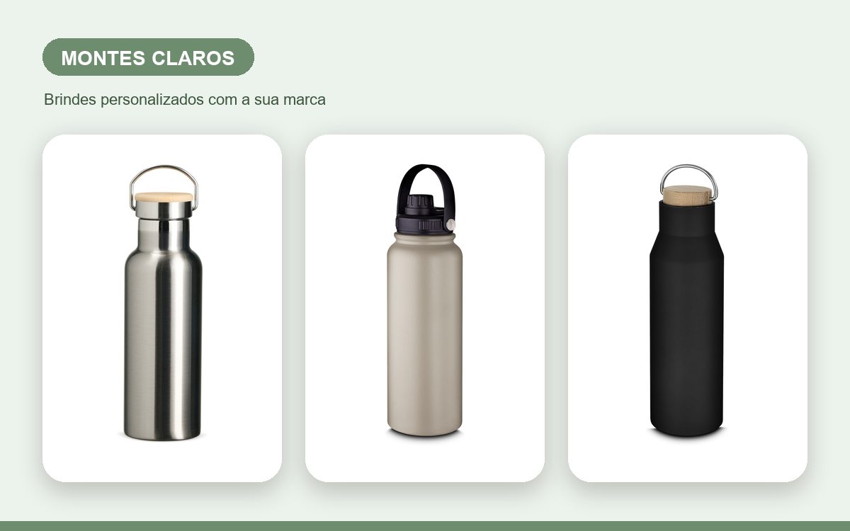 Brindes personalizados com a sua marca — Garrafas Térmicas Personalizadas em Montes Claros