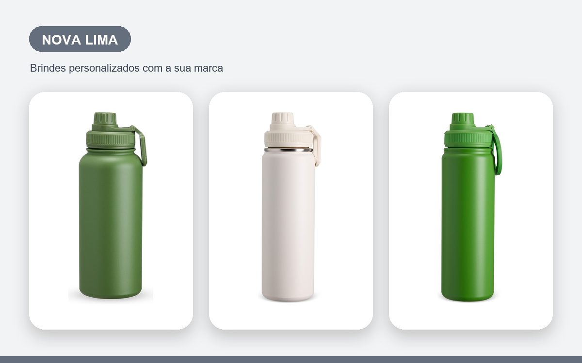 Brindes personalizados com a sua marca — Garrafas Térmicas Personalizadas em Nova Lima para Empresas
