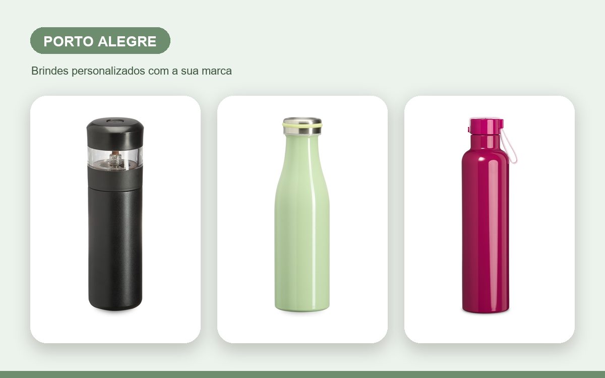 Brindes personalizados com a sua marca — Garrafas térmicas personalizadas em Porto Alegre para empresas