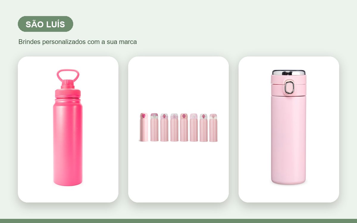 Brindes personalizados com a sua marca — Garrafas Térmicas Personalizadas em São Luís para Empresas