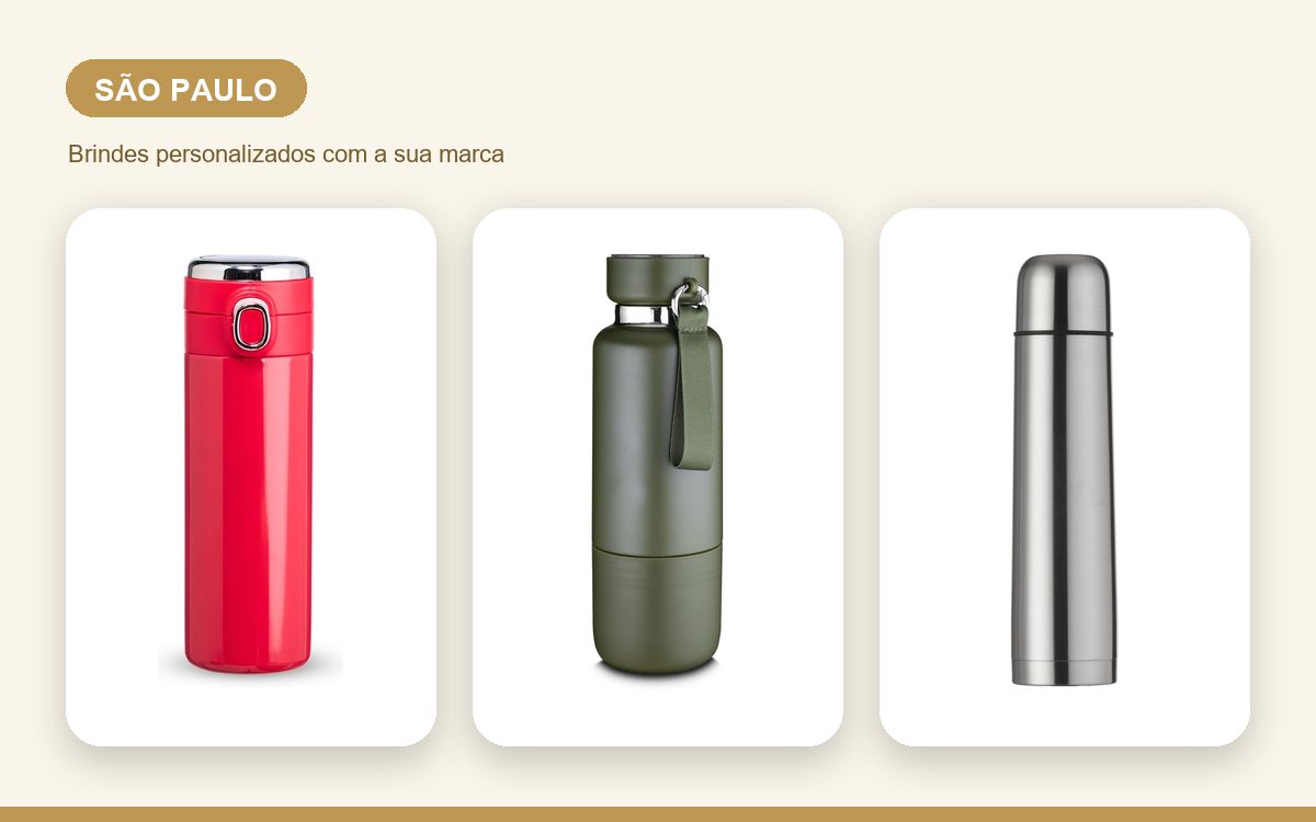 Brindes personalizados com a sua marca — Garrafas Térmicas Personalizadas em São Paulo para Empresas
