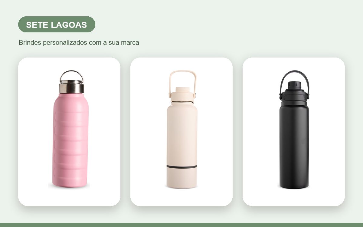 Brindes personalizados com a sua marca — Garrafas Térmicas Personalizadas em Sete Lagoas para Empresas