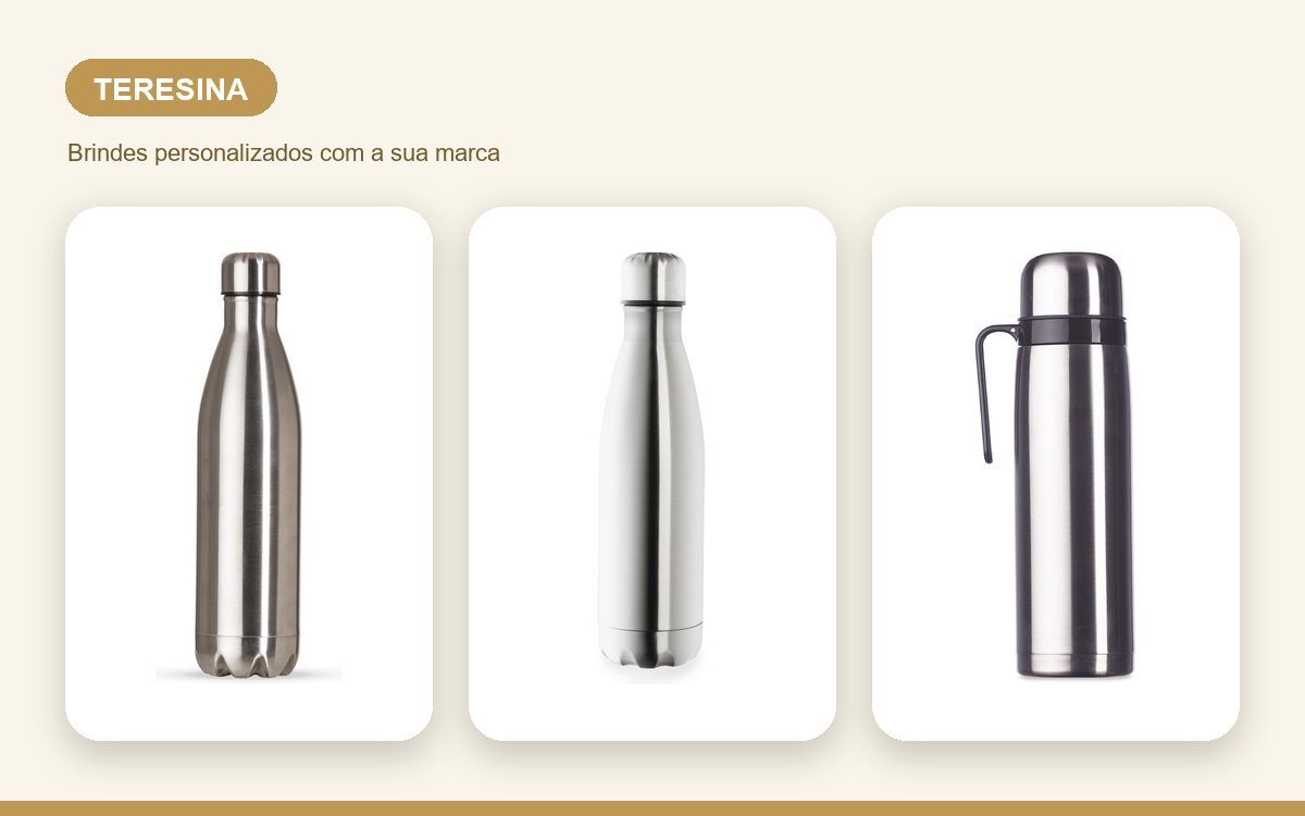 Brindes personalizados com a sua marca — Garrafas Térmicas Personalizadas em Teresina para Empresas