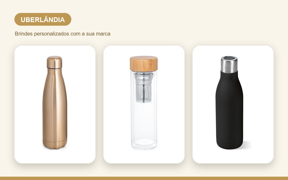 Brindes personalizados com a sua marca — Garrafas Térmicas Personalizadas em Uberlândia para Empresas
