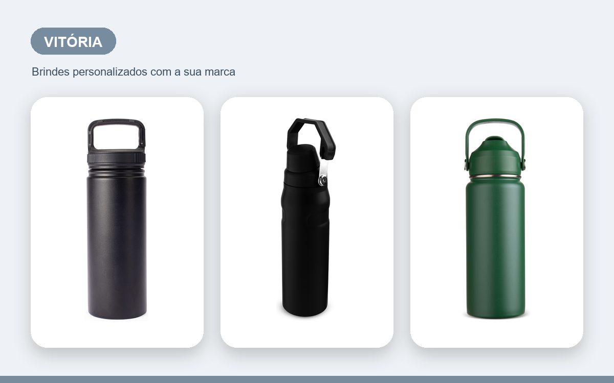 Brindes personalizados com a sua marca — Garrafa Térmica Personalizada em Vitória para Empresas