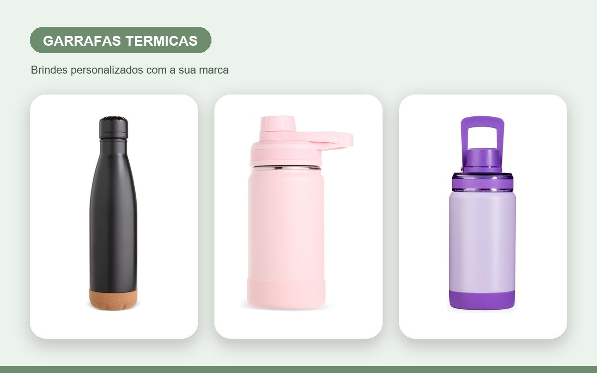 Brindes personalizados com a sua marca — Garrafas Térmicas Personalizadas Baratas com Qualidade