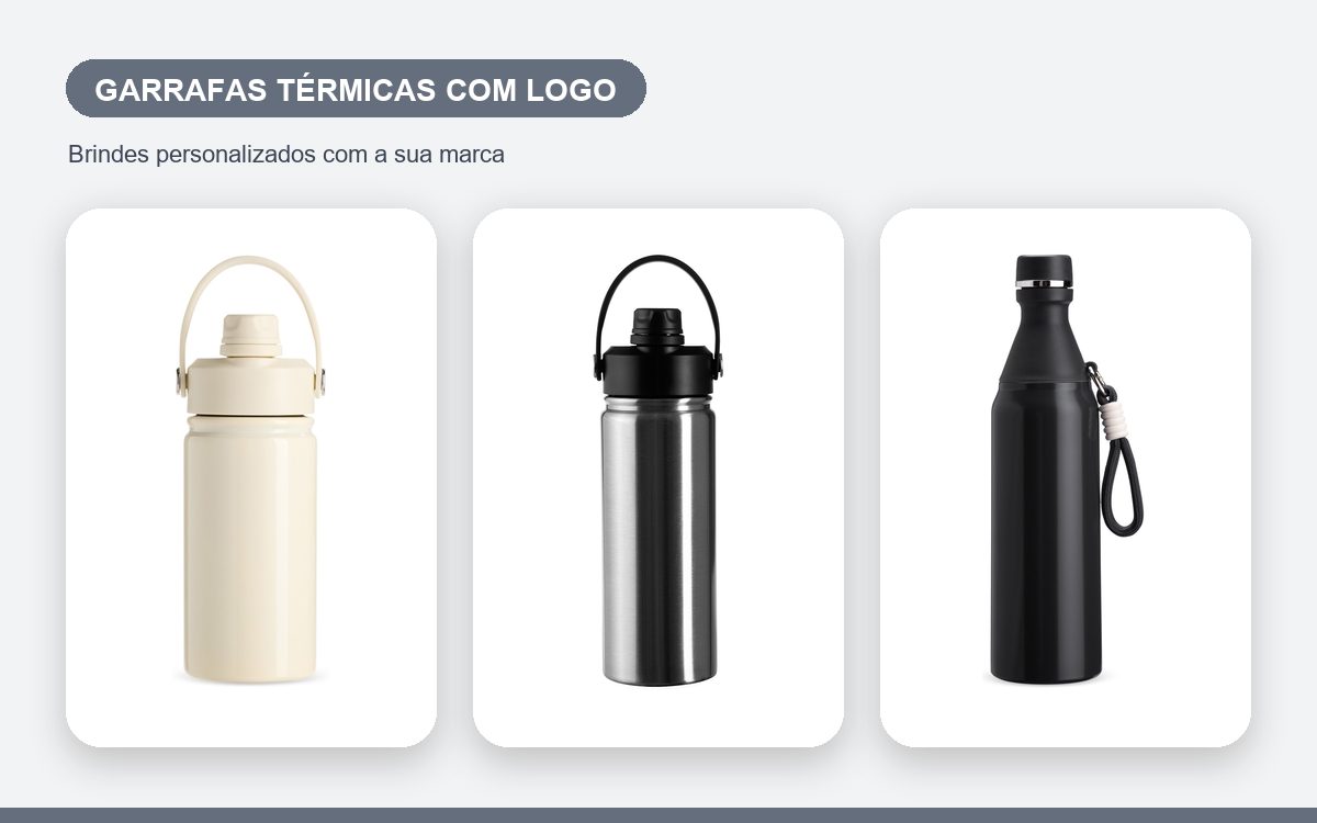 Brindes personalizados com a sua marca — Garrafas Térmicas Personalizadas com Logo: Guia Completo