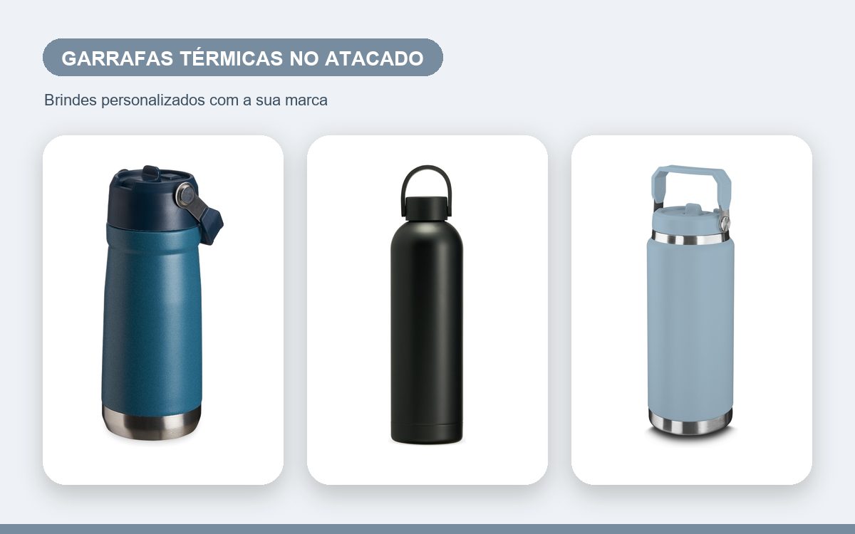Brindes personalizados com a sua marca — Garrafas Térmicas Personalizadas no Atacado para Empresas