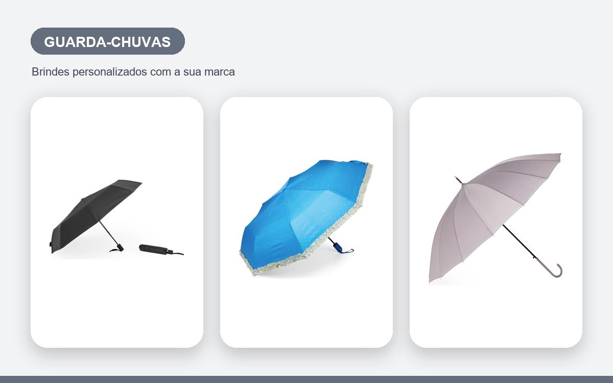 Brindes personalizados com a sua marca — Guarda-chuvas personalizados baratos com boa qualidade