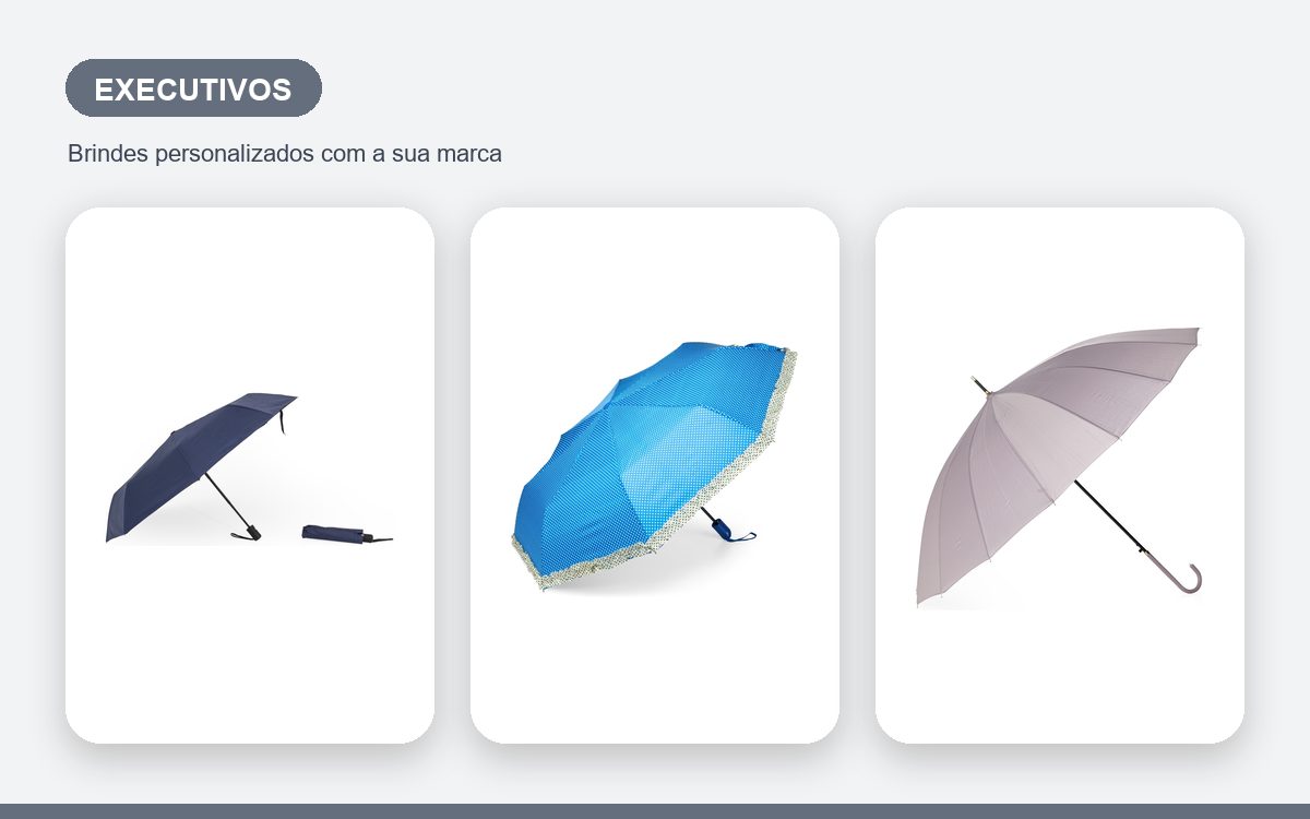 Brindes personalizados com a sua marca — Guarda-chuvas personalizados de luxo para executivos