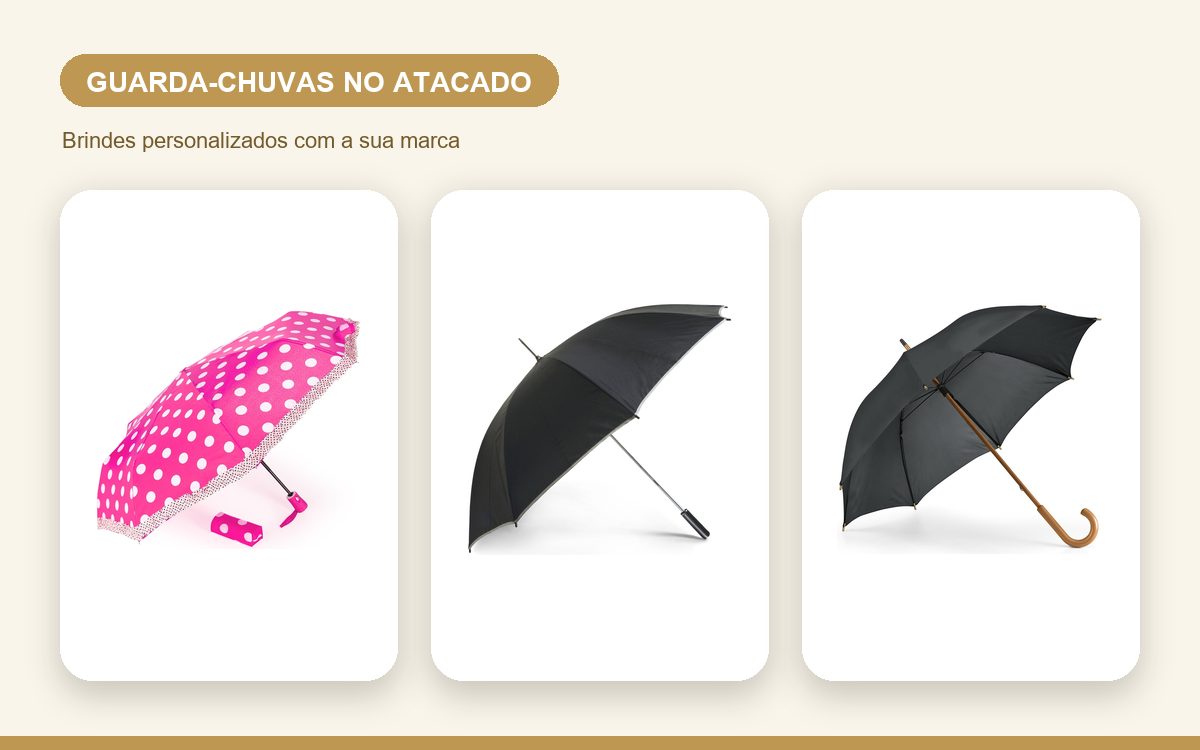Brindes personalizados com a sua marca — Guarda-chuvas personalizados no atacado para empresas
