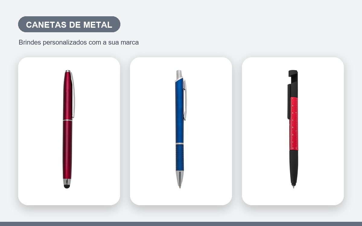 Brindes personalizados com a sua marca — Guia completo de canetas de metal personalizados para empresas
