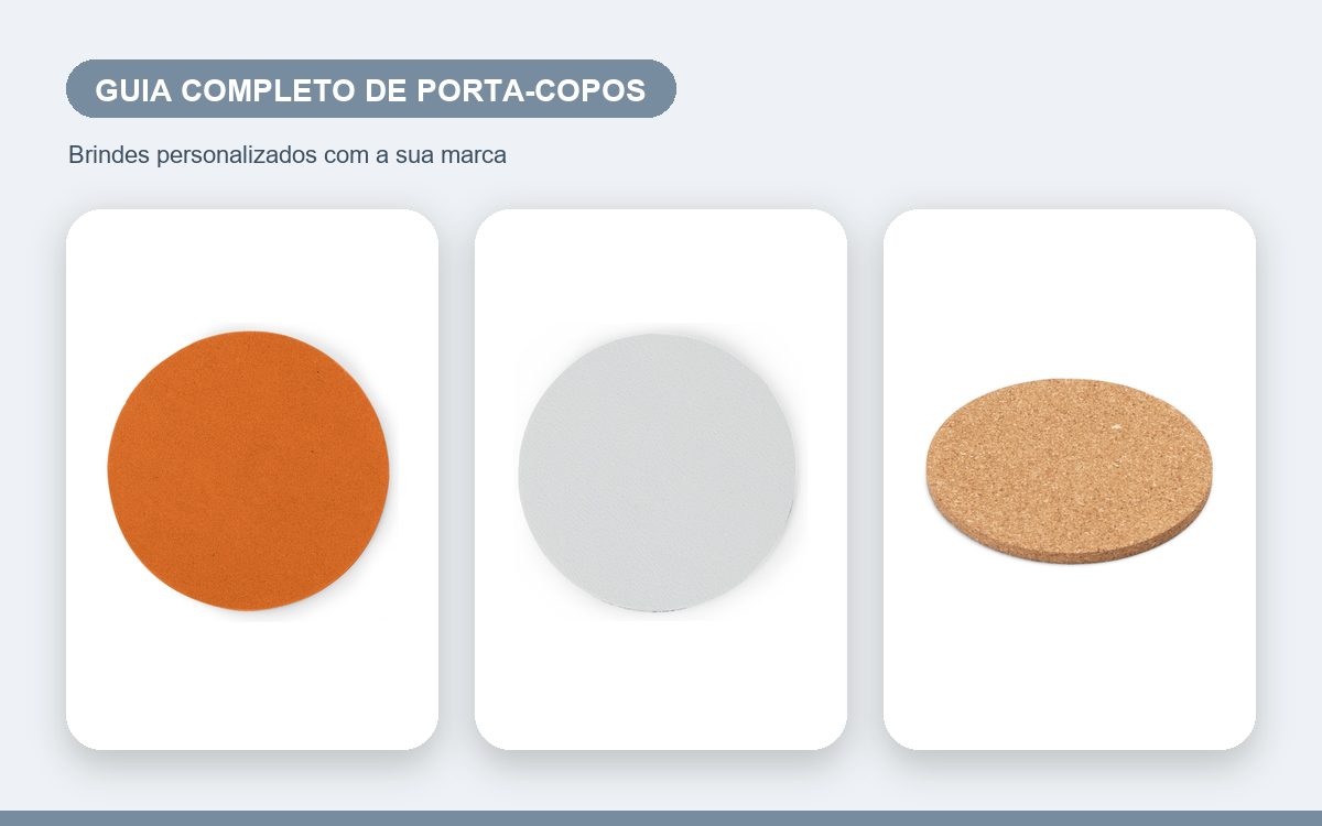 Brindes personalizados com a sua marca — Guia completo de porta-copos personalizados para empresas