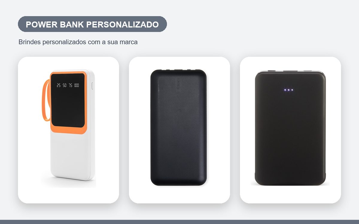 Brindes personalizados com a sua marca — Guia Completo de Power Banks Personalizados para Empresas
