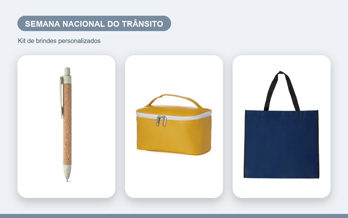 Kit de brindes personalizados — Ideias de brindes para a Semana Nacional do Trânsito