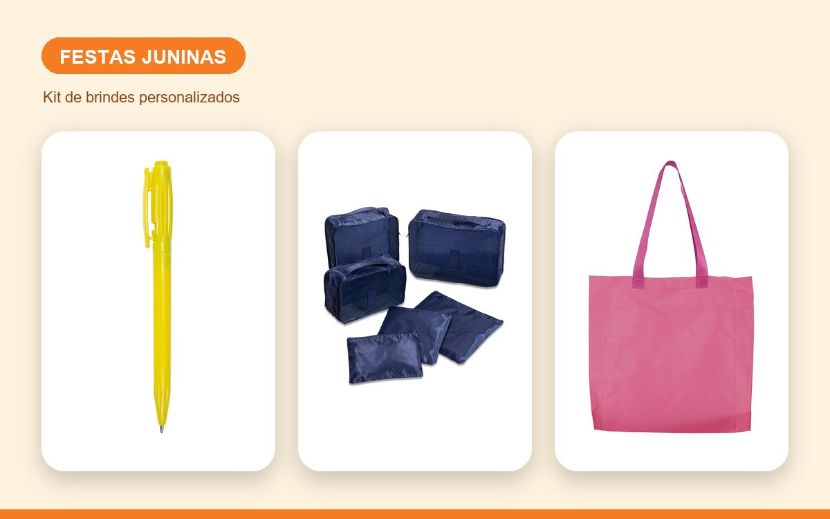 Kit de brindes personalizados — Ideias de Brindes para as Festas Juninas com a Marca da Empresa