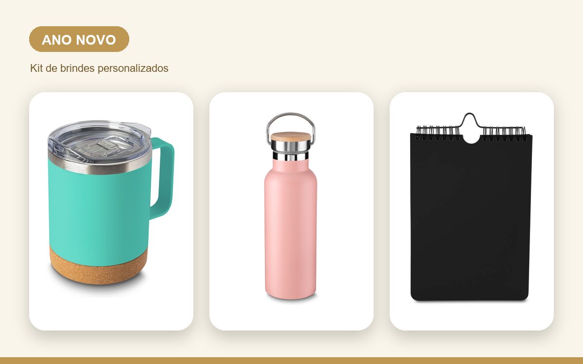 Kit de brindes personalizados — Ideias de Brindes para o Ano Novo com a Marca da Empresa