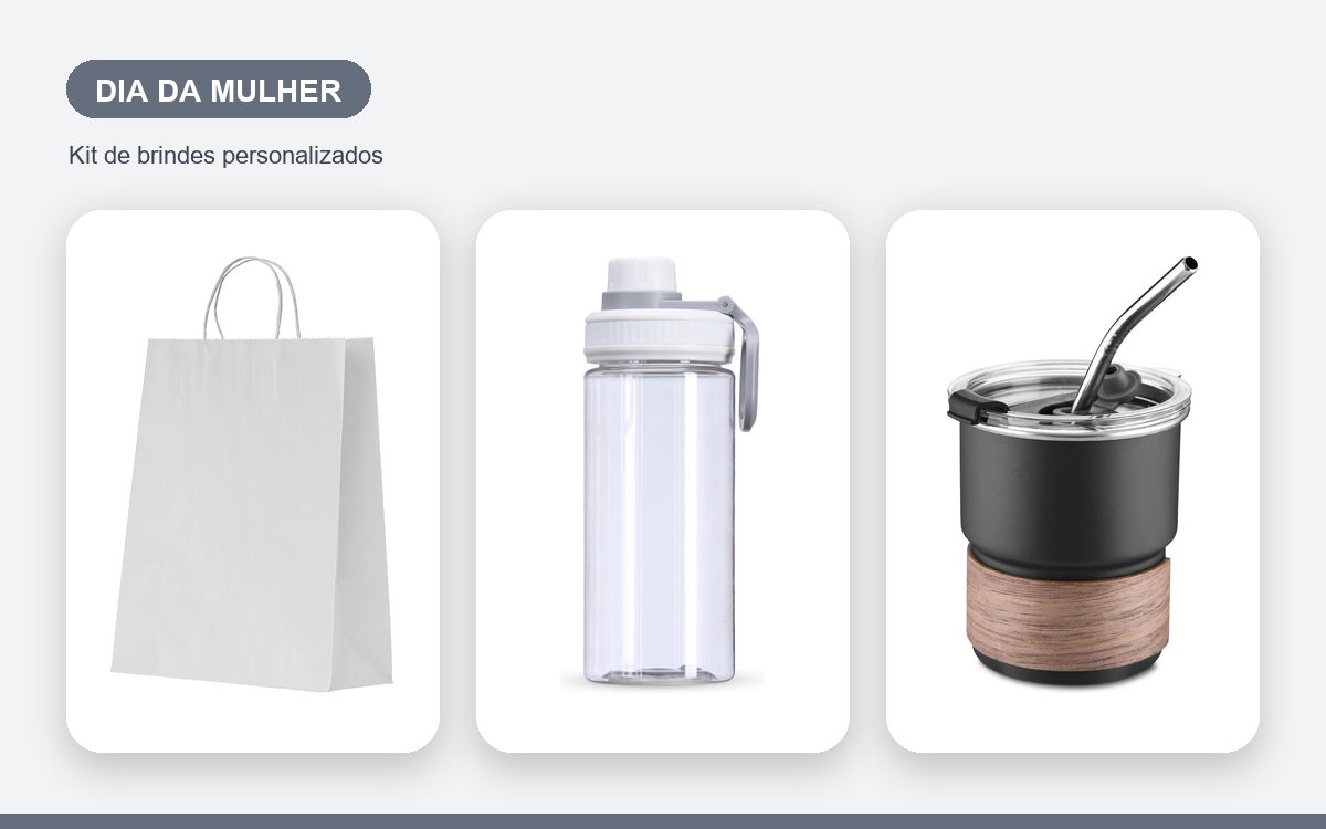 Kit de brindes personalizados — Ideias de Brindes para o Dia da Mulher com a Marca da Empresa