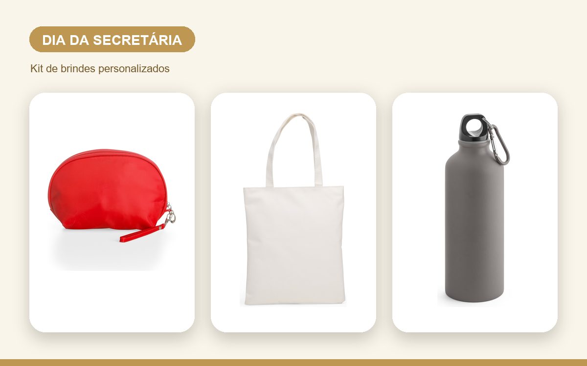 Kit de brindes personalizados — Ideias de brindes para o Dia da Secretária Executiva