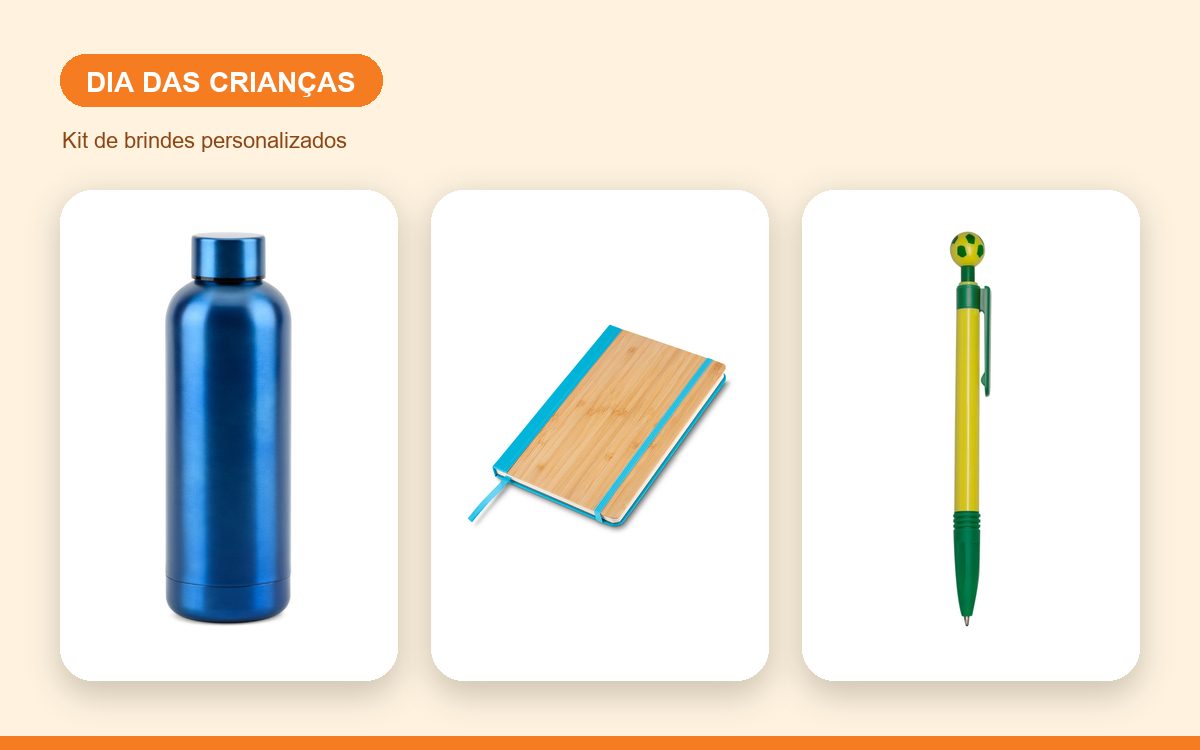 Kit de brindes personalizados — Ideias de Brindes para o Dia das Crianças com a Marca da Empresa