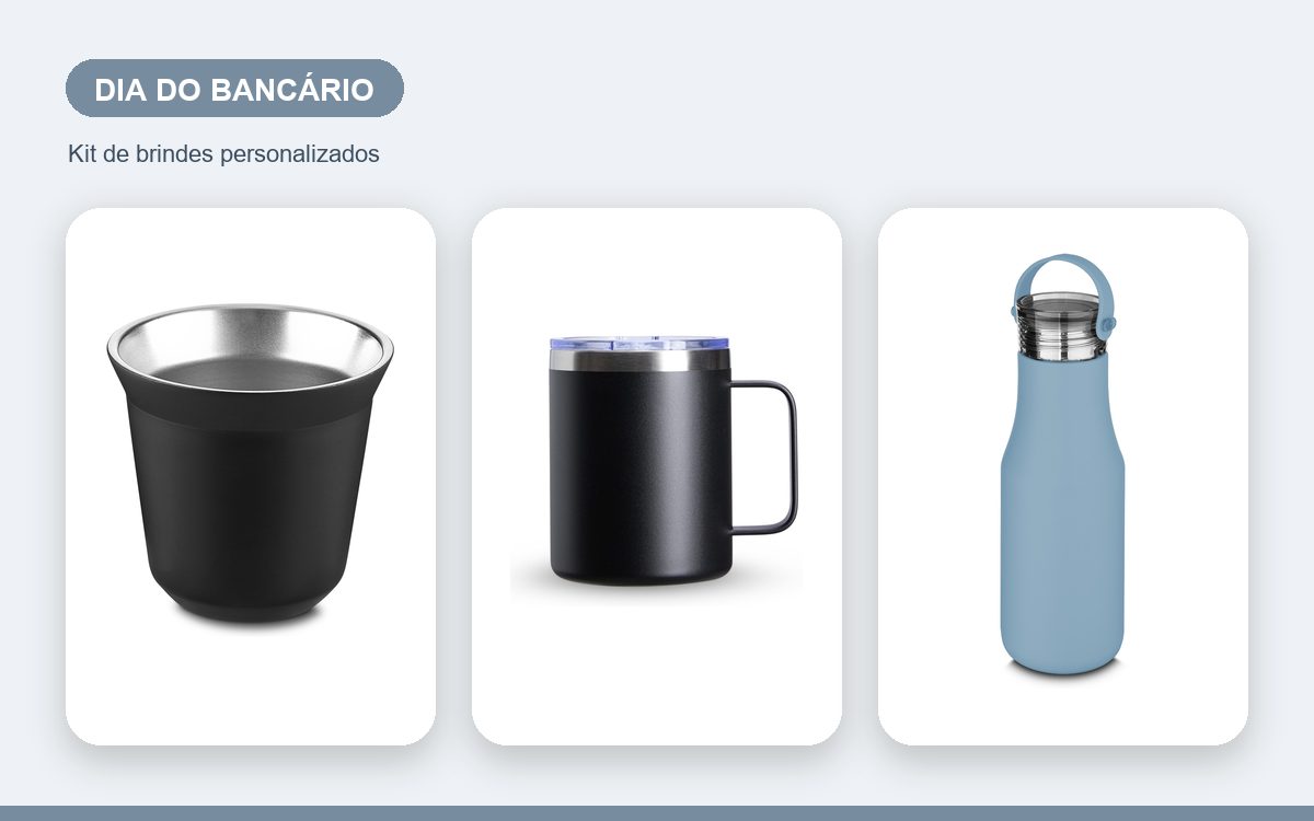 Kit de brindes personalizados — Ideias de Brindes para o Dia do Bancário com a Marca