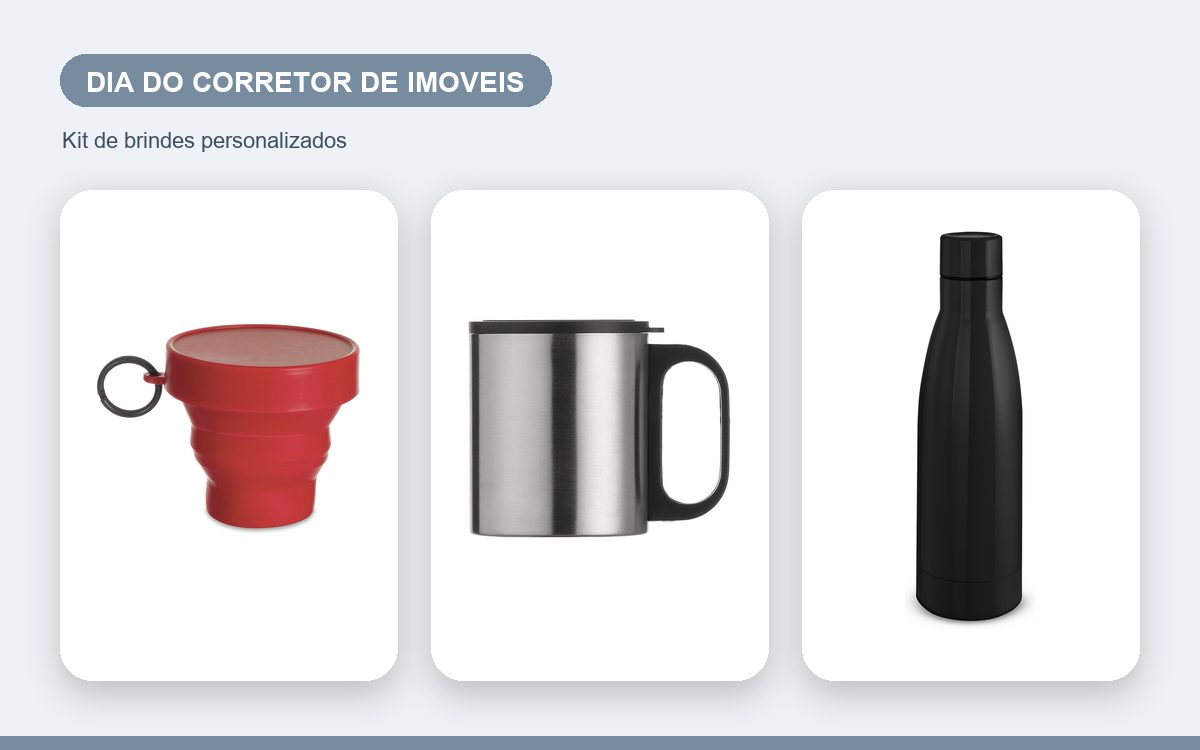 Kit de brindes personalizados — Ideias de Brindes para o Dia do Corretor de Imóveis