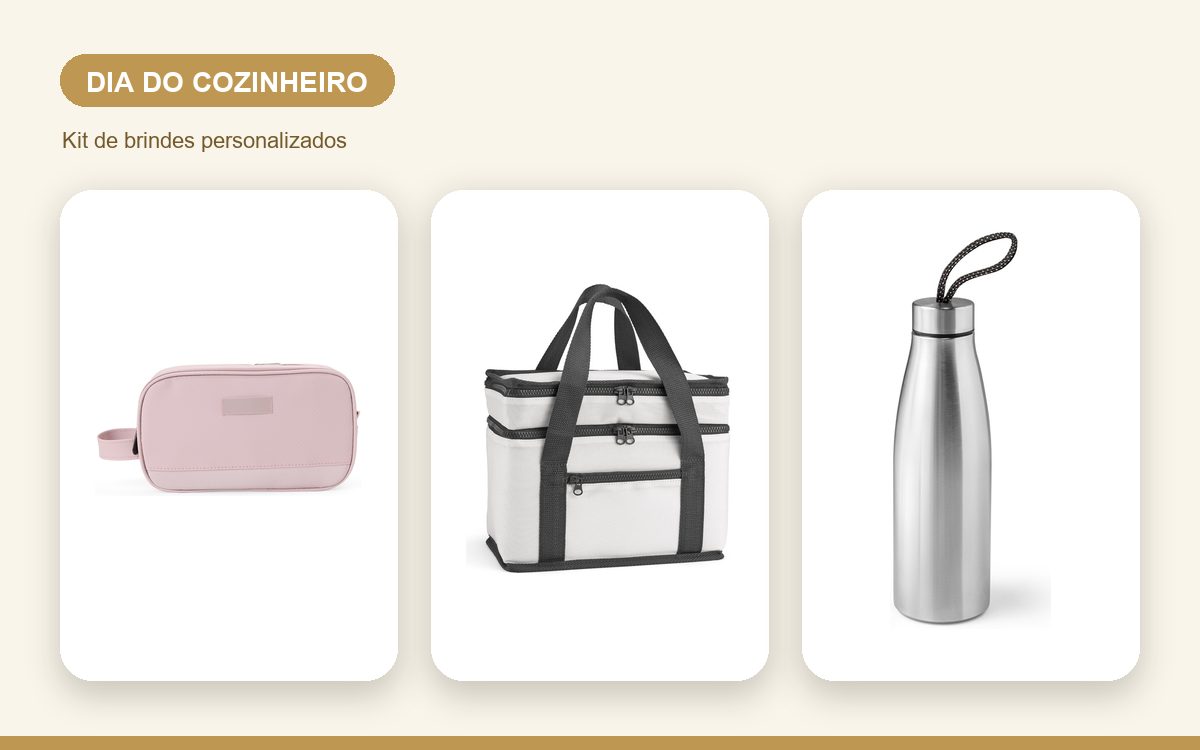 Kit de brindes personalizados — Ideias de Brindes para o Dia do Cozinheiro com a Marca