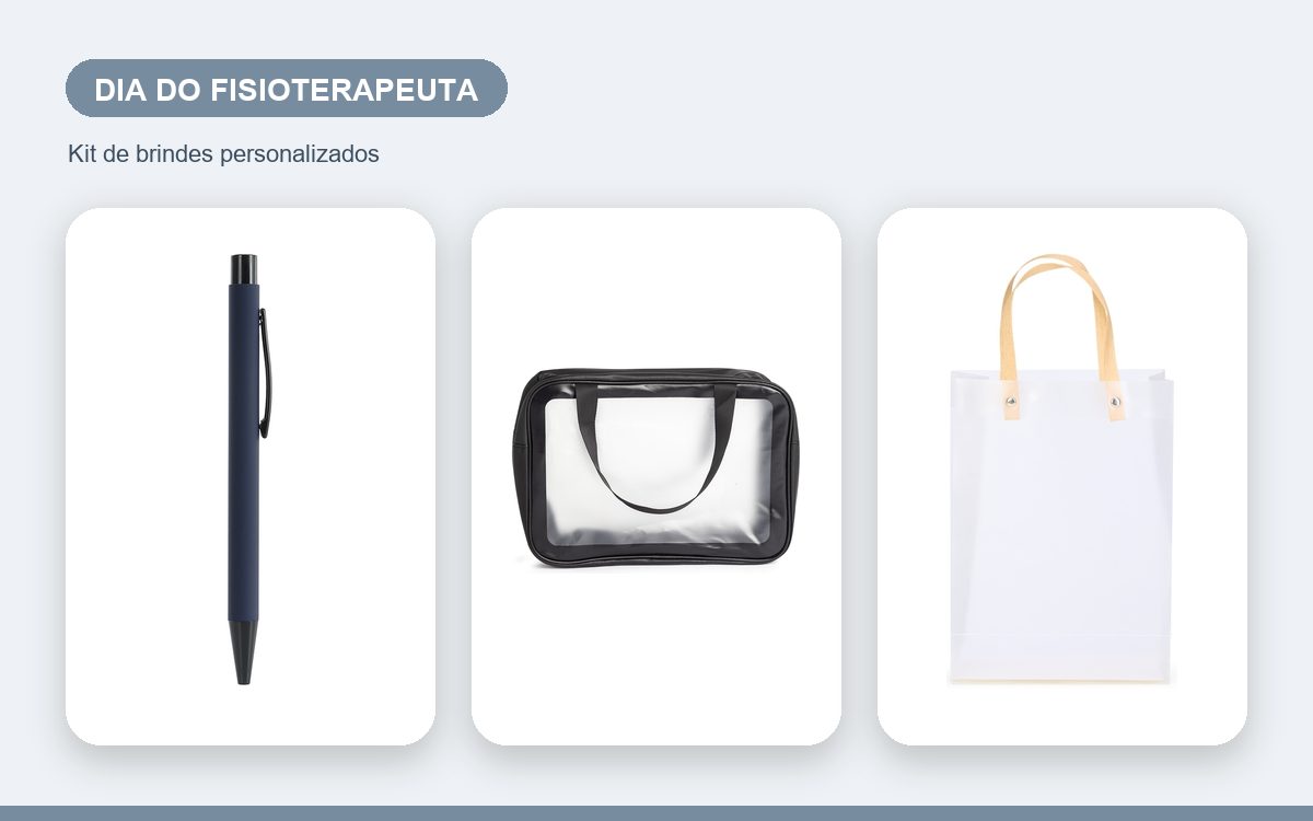 Kit de brindes personalizados — Ideias de Brindes para o Dia do Fisioterapeuta com a Marca