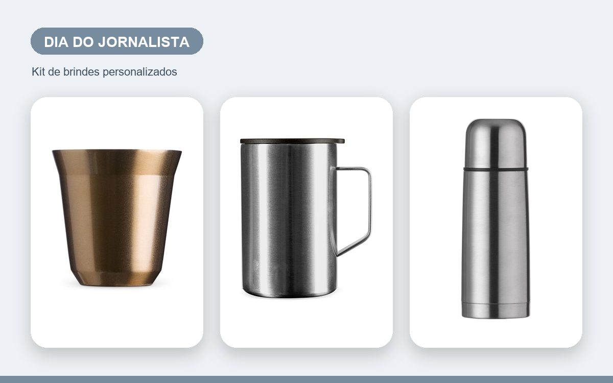 Kit de brindes personalizados — Ideias de Brindes para o Dia do Jornalista com a Marca