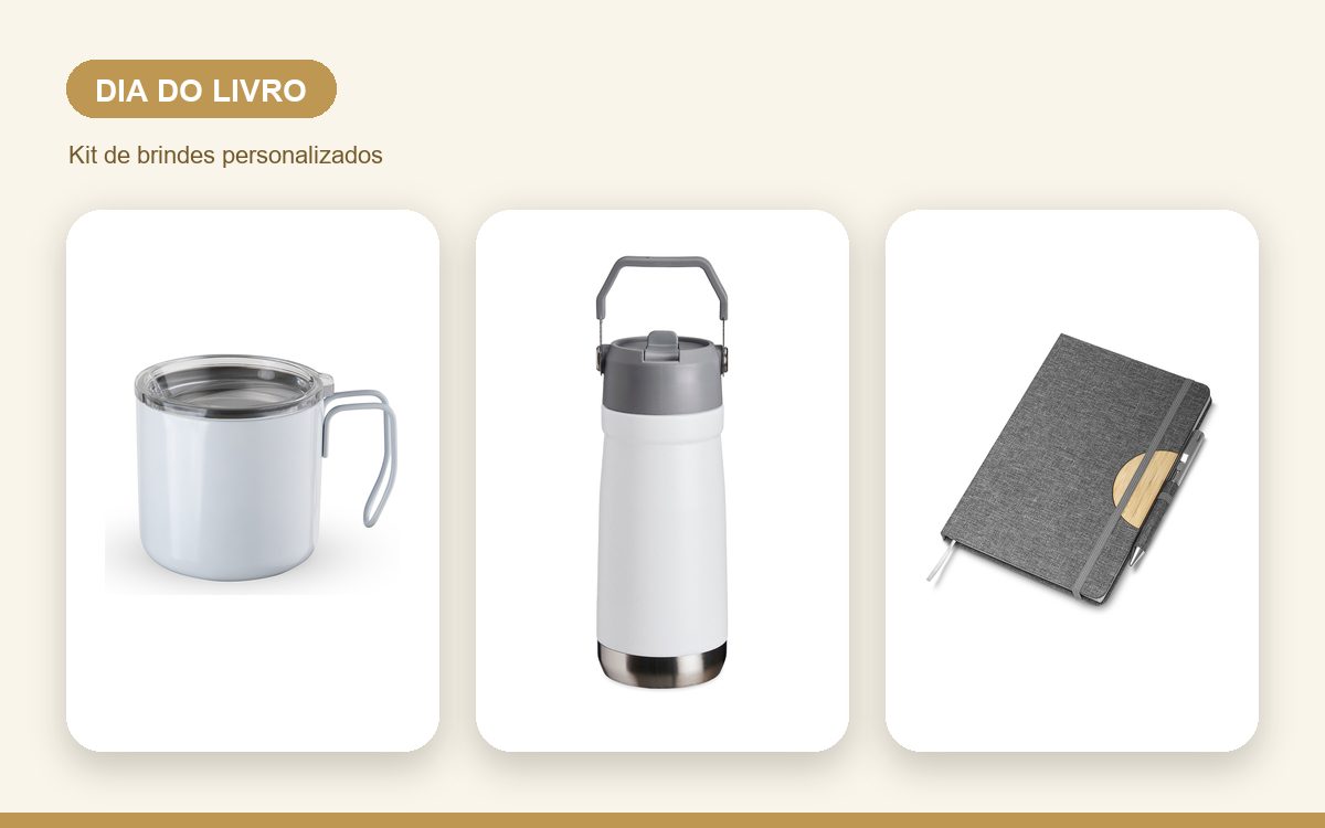 Kit de brindes personalizados — Ideias de brindes personalizados para o Dia do Livro