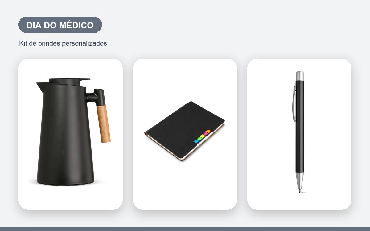 Kit de brindes personalizados — Ideias de brindes para o Dia do Médico com a sua marca