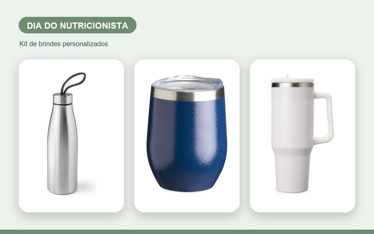 Kit de brindes personalizados — Ideias de Brindes para o Dia do Nutricionista: Seleção