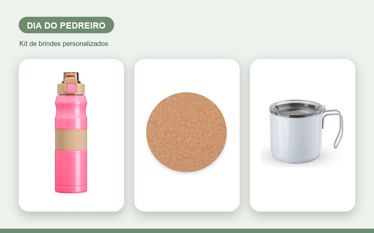 Kit de brindes personalizados — Ideias de Brindes para o Dia do Pedreiro com a Marca
