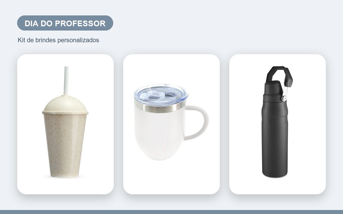 Kit de brindes personalizados — Ideias de brindes para o Dia do Professor com sua marca