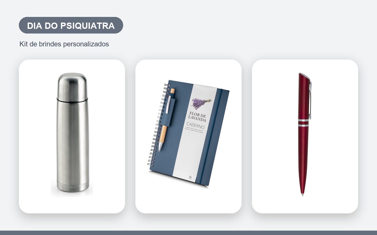 Kit de brindes personalizados — Ideias de Brindes para o Dia do Psiquiatra com a Marca