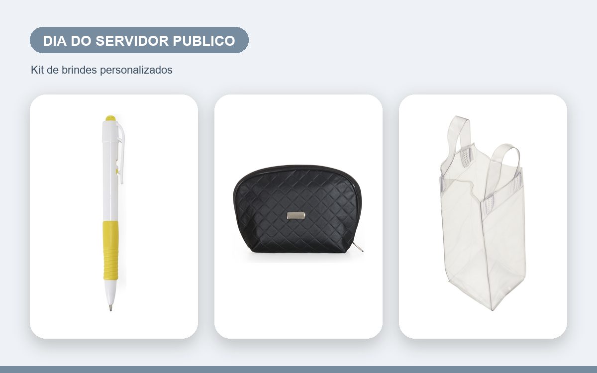 Kit de brindes personalizados — Ideias de brindes personalizados para o Dia do Servidor Público